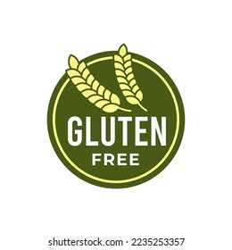 Isolated gluten free icon logo vector design.