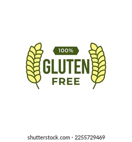 Isolated gluten free icon logo vector design.
