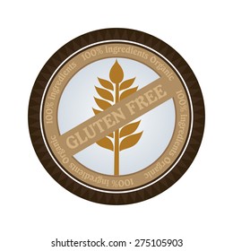 Isolated gluten free label with text. Vector illustration
