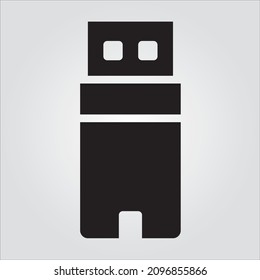 Isolated Glyph Flash Disk Scalable Vector Graphic