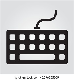 Gráfico vectorial escalable de teclado glifo aislado