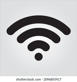Isolated Glyph WiFi Signal Scalable Vector Graphic