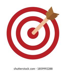 Isolated goal button online digital marketing colorful icon in white background- Vector