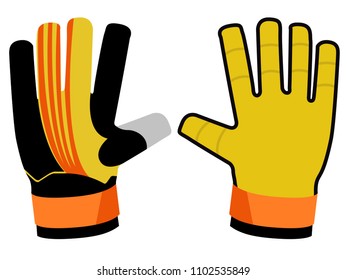 Isolated goalkeeper gloves icon
