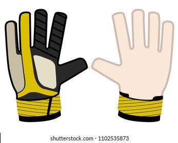 Isolated goalkeeper gloves icon