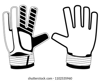 Isolated goalkeeper gloves icon