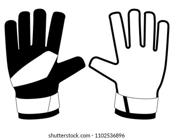 Isolated goalkeeper gloves icon