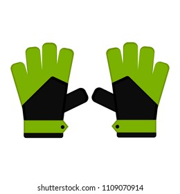 Isolated goalkeeper gloves icon