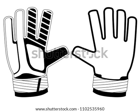 Isolated goalkeeper gloves icon