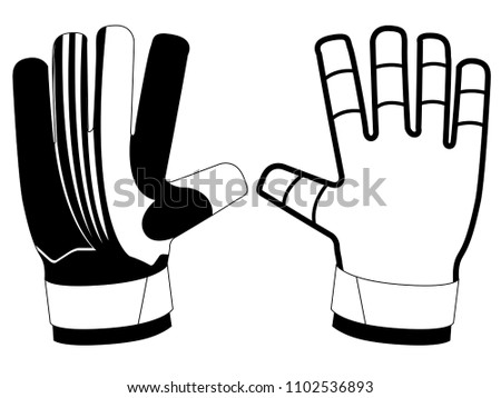 Isolated goalkeeper gloves icon
