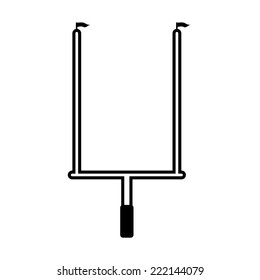 An Isolated Goalpost On A White Background