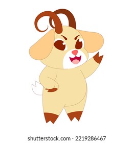 Isolated goat body baby vector illustration