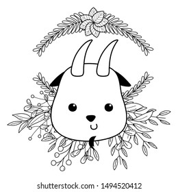 Isolated goat cartoon vector design
