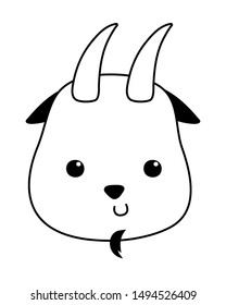 Isolated goat cartoon vector design