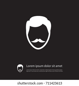 Isolated Goatee Icon. Stylish Beard Vector Element Can Be Used For Goatee, Stylish, Beard Design Concept.