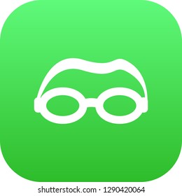 Isolated goggle icon symbol on clean background. Vector mask element in trendy style.