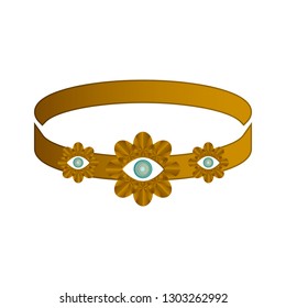 Isolated gold bracelet image. Vector illustration design