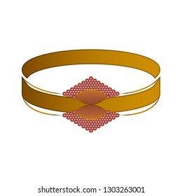 Isolated gold bracelet image. Vector illustration design