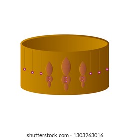 Isolated gold bracelet image. Vector illustration design