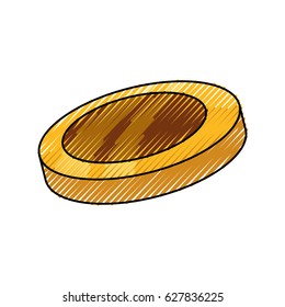 Isolated gold coin
