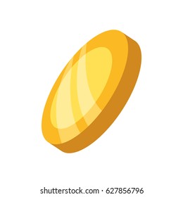 Isolated gold coin