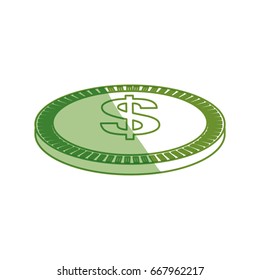 isolated gold coin