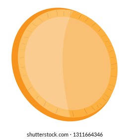 Isolated gold coin image. Vector illustration design