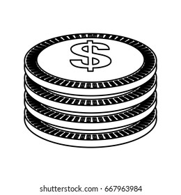 isolated gold coins