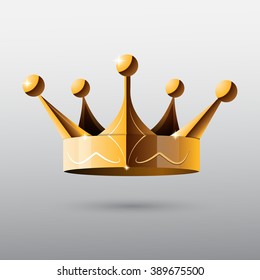 Isolated gold crown eps 10 vector illustration