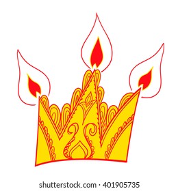 Isolated gold crown, eps 10 