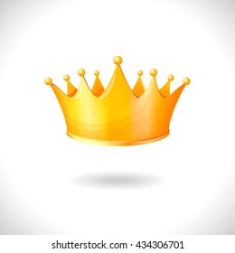 Isolated gold crown vector