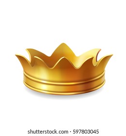 Isolated gold crown, vector illustration
