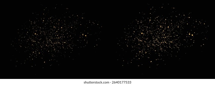 Isolated gold glitter festive celebration element