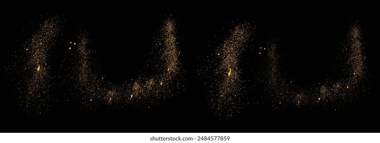 isolated gold glitter texture vector