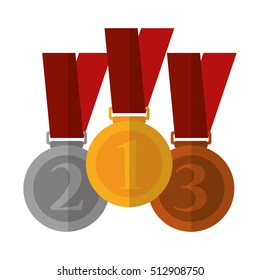 Isolated gold medal design