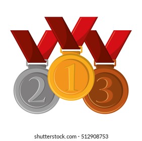 Isolated gold medal design