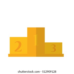 Isolated gold podium design