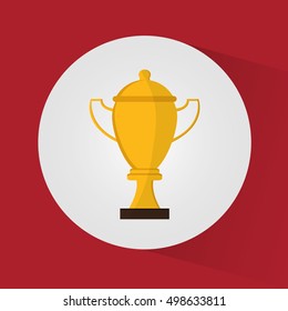 Isolated gold trophy cup design