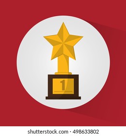 Isolated gold trophy design