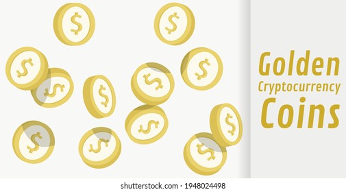 isolated golden bitcoin in many position for bitcoins cryptocurrency model