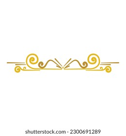 Isolated golden border arabesque frame Vector