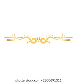 Isolated golden border arabesque frame Vector