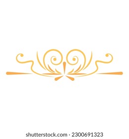 Isolated golden border arabesque frame Vector