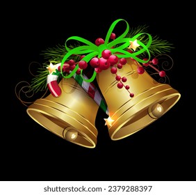 Christmas Bells Vector Art & Graphics