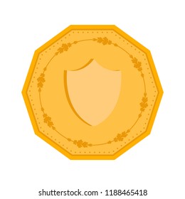 Isolated golden coin icon