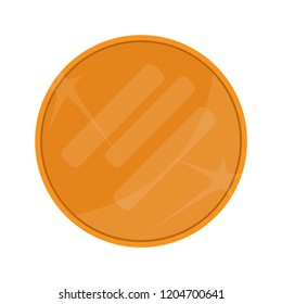 Isolated golden coin image. Vector illustration design