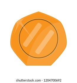 Isolated golden coin image. Vector illustration design