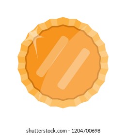 Isolated golden coin image. Vector illustration design