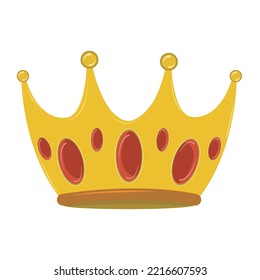 Isolated golden crown icon Royal accessory Vector