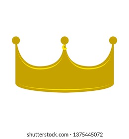 Isolated golden crown image. Vector illustration design